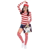 Picture of Red and White Stripes Wally Women Costume Set