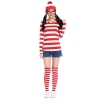 Picture of Red and White Stripes Wally Women Costume Set