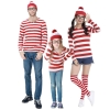 Picture of Red and White Stripes Wally Costume Family Set