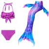 Picture of Kids Girls 3pcs Set Mermaid Tail Swimming Costume - Pink