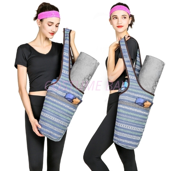 Picture of Canvas Sports Yoga Bag-Blue Stripe