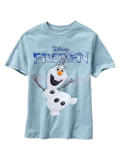 Picture of Kids Short Sleeves Frozen Olaf T-Shirt Blue