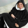 Picture of Sweatshirt Hoodie Blanket - Black