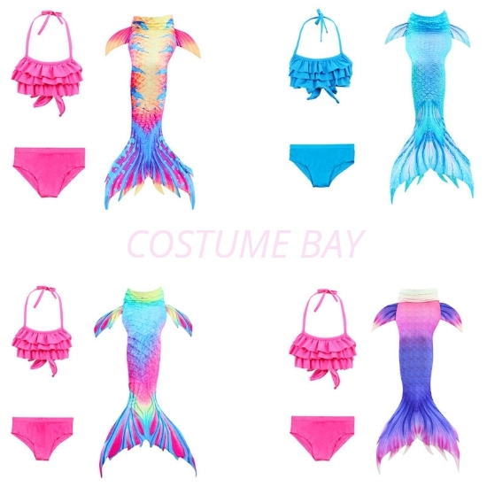 Picture of Girls 3pcs Set Mermaid Tail Swimming Costume