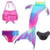 Picture of Girls 3pcs Set Mermaid Tail Swimming Costume