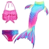Picture of Kids Girls 3pcs Set Mermaid Tail Swimming Costume - BLUE