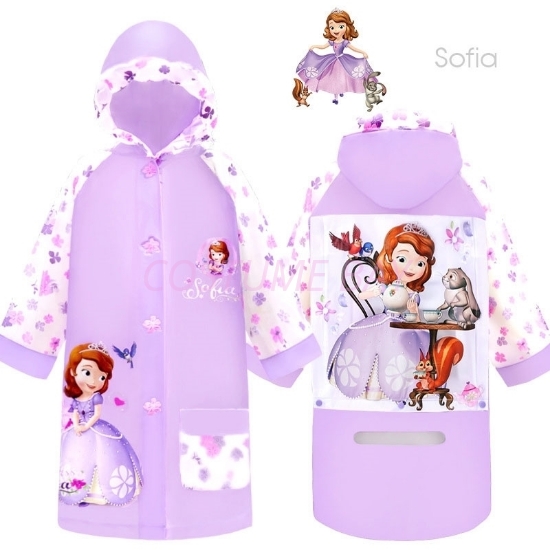 Picture of Kids Girls Raincoat Princess Sofia