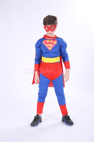 Picture of Boys Superhero Muscle Costume - Super Man