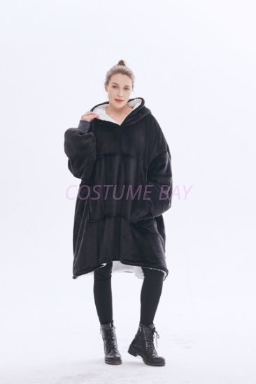 Picture of Oversized Winter Blanket Hoodie - Black