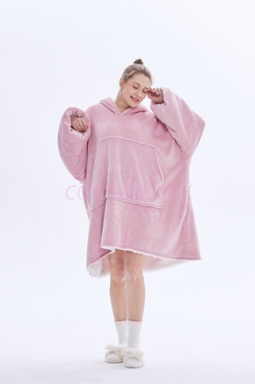 Picture of Oversized Winter Blanket Hoodie - Lotus Pink