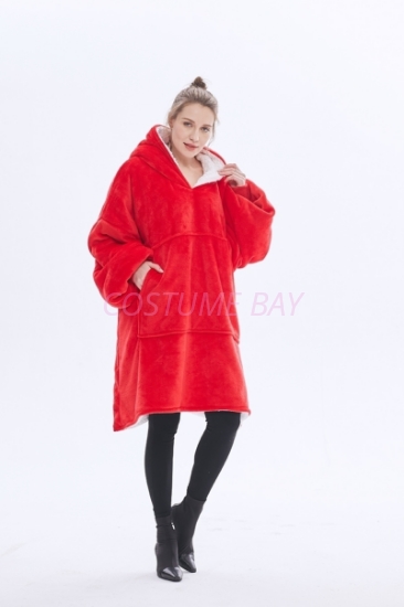 Picture of Oversized Winter Blanket Hoodie - Red