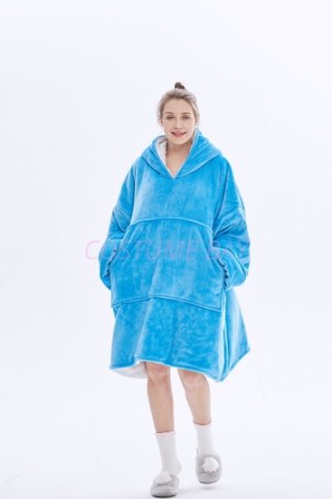 Picture of Oversized Winter Blanket Hoodie - Blue