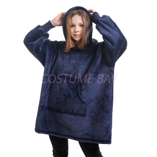 Picture of Kids Blanket Hoodie - Blue