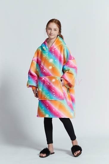 Picture of Delux Kids Blanket Hoodie - Rainbow5