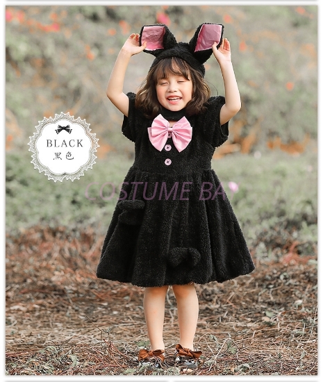 Picture of Girls Easter Bunny Rabbit Dress - Black