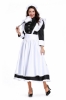 Picture of Ladies Lolita Oktoberfest Bavarian Beer Maid  Costume Black Dress with White Apron