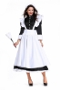 Picture of Ladies Lolita Oktoberfest Bavarian Beer Maid  Costume Black Dress with White Apron