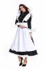 Picture of Ladies Lolita Oktoberfest Bavarian Beer Maid  Costume Black Dress with White Apron