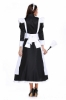 Picture of Ladies Lolita Oktoberfest Bavarian Beer Maid  Costume Black Dress with White Apron