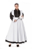 Picture of Ladies Lolita Oktoberfest Bavarian Beer Maid  Costume Black Dress with White Apron - Size Plus