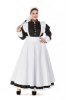 Picture of Ladies Lolita Oktoberfest Bavarian Beer Maid  Costume Black Dress with White Apron - Size Plus