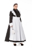 Picture of Ladies Lolita Oktoberfest Bavarian Beer Maid  Costume Black Dress with White Apron - Size Plus