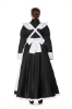 Picture of Ladies Lolita Oktoberfest Bavarian Beer Maid  Costume Black Dress with White Apron - Size Plus