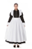 Picture of Ladies Lolita Oktoberfest Bavarian Beer Maid  Costume Black Dress with White Apron - Size Plus