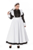 Picture of Ladies Lolita Oktoberfest Bavarian Beer Maid  Costume Black Dress with White Apron - Size Plus