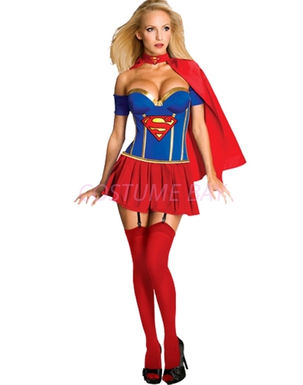 Picture of Superhero Supergirl Super Woman Costume Fancy Dress
