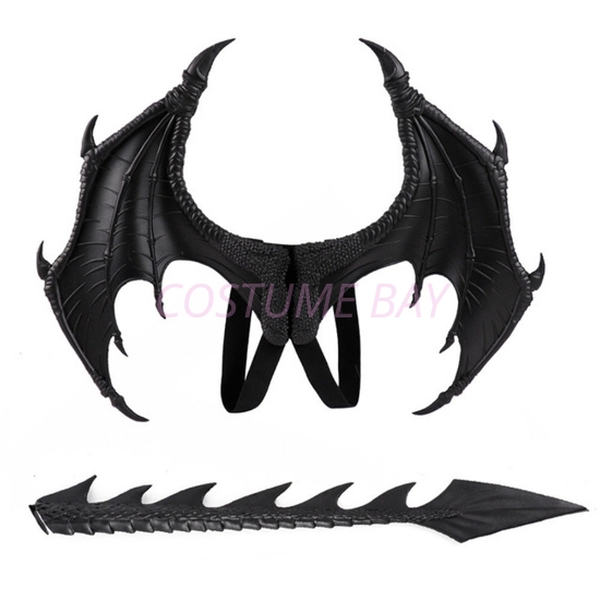 Picture of 3D Dragon Wing And Tail Set - Black