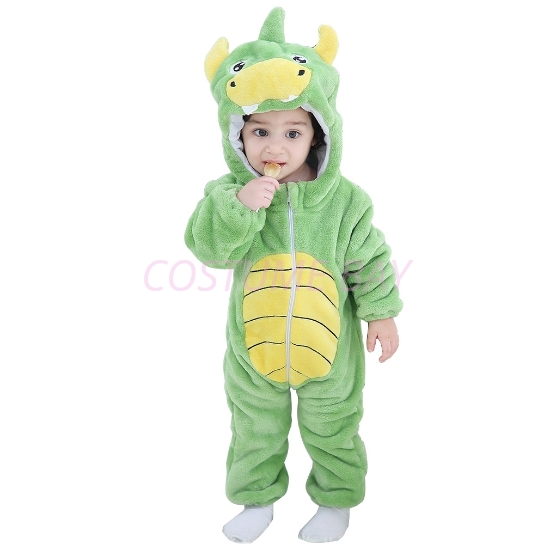 Picture of Green Dinosaur Baby Kigurumi Onesie Romper
