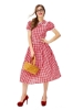 Picture of Womens Little Red Riding Hood Red and White Checked Dress