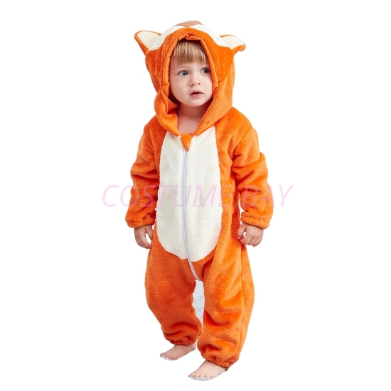 Picture of Orange Fox Baby Kigurumi Onesie Romper