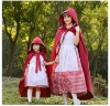 Picture of Mother and Daughter Little Red Riding Hood Dress With detached Cape