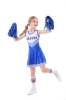 Picture of Girls Cheerleader Costume with Pom Poms - Black 