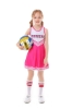 Picture of Girls Cheerleader Costume with Pom Poms - Black 