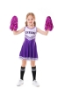 Picture of Girls Cheerleader Costume with Pom Poms - Black 