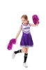 Picture of Girls Cheerleader Costume with Pom Poms - Black 