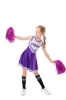 Picture of Girls Cheerleader Costume with Pom Poms - Black 