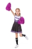 Picture of Girls Cheerleader Costume with Pom Poms - Blue