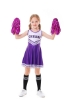 Picture of Girls Cheerleader Costume with Pom Poms - Blue