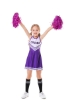 Picture of Girls Cheerleader Costume with Pom Poms - Blue