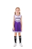 Picture of Girls Cheerleader Costume with Pom Poms - Purple