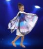 Picture of Kids Girls Butterfly Cape Wings - Blue Green Moth