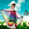 Picture of Kids Girls Butterfly Cape Wings - Blue Green Moth