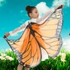 Picture of Kids Girls Butterfly Cape Wings - Blue Green Moth