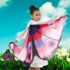 Picture of Kids Girls Butterfly Cape Wings - Blue Green Moth