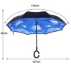 Picture of Upside Down C-Handle Reverse Umbrella - Blue