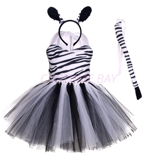 Picture of Girls Animal Zebra Tutu Dress 